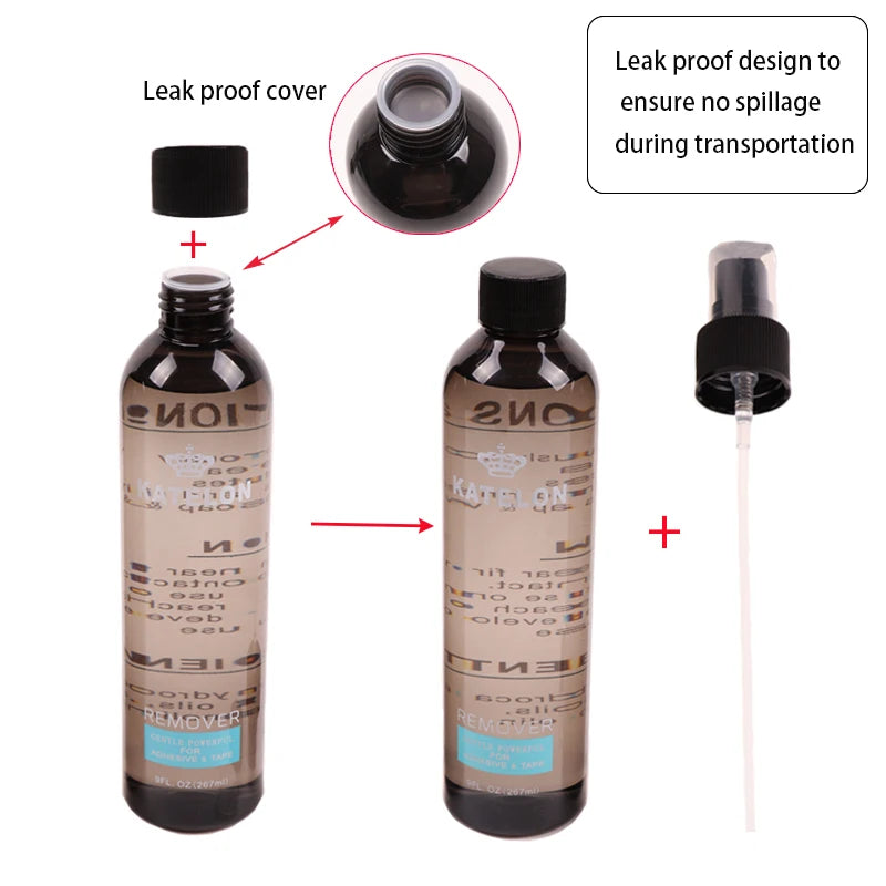 Big Bottle Wig Glue Remover for Salon Liquid Remover for Wig Adhesive Hair Glue Wig Tape Solvent Spray Remover for Lace Glue