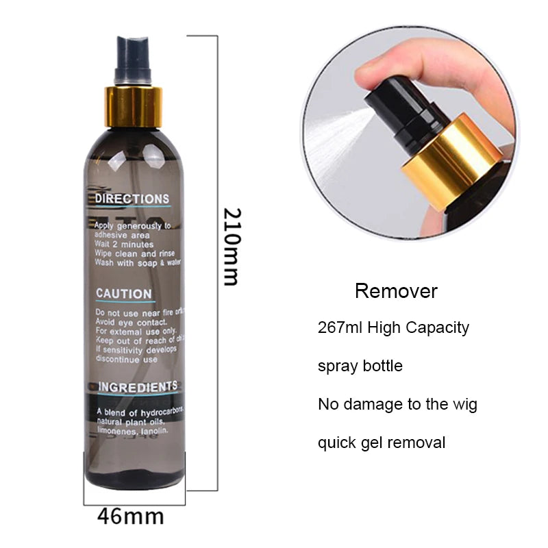 Big Bottle Wig Glue Remover for Salon Liquid Remover for Wig Adhesive Hair Glue Wig Tape Solvent Spray Remover for Lace Glue