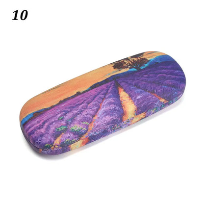 Women Oil Painting Style Floral Print Portable Eyeglasses Accessories Glasses Box Eyeglasses Case Glasses Holder
